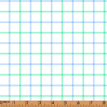 PP169-blue, mint plaid printing 4.0 fabric