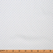 D101- Blue dot in white pique printed fabric