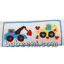 Truck with red hearts smocked boy set - BC 527