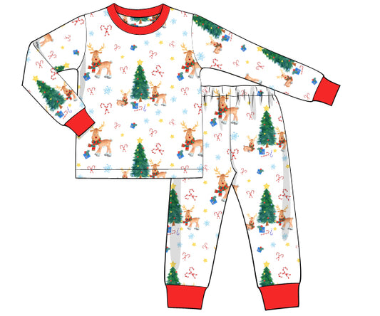 K361- reindeer with Christmas tree knit printing 4.0