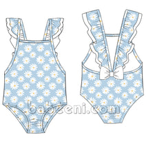 Lovely plain girl swimsuit - SW 444