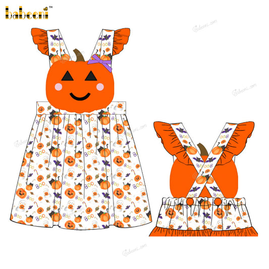 Girl Dress Orange Pumpkin - DR3988