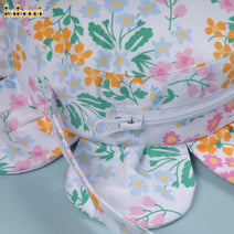 Lovely flower shape kid bag with a lot of flowers pattern - KB90