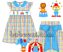 Pretty circus smocked dress - DR 2583