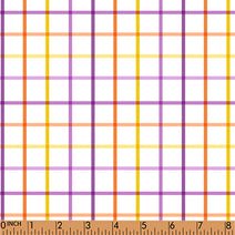 PP205-purple,orange, yellow plaid printing in 4.0 fabric