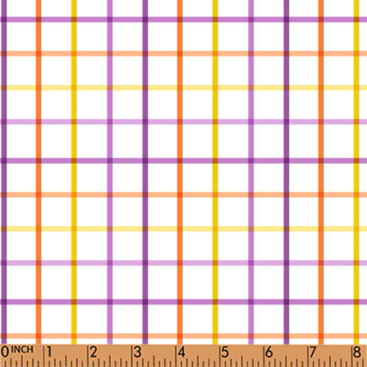 PP205-purple,orange, yellow plaid printing in 4.0 fabric