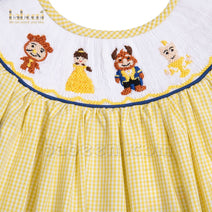 Nice Beauty and the Beast smocked girl dress - DR 3093