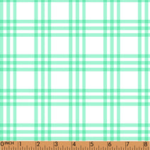 PP179 - baby green plaid printing in 4.0 fabric