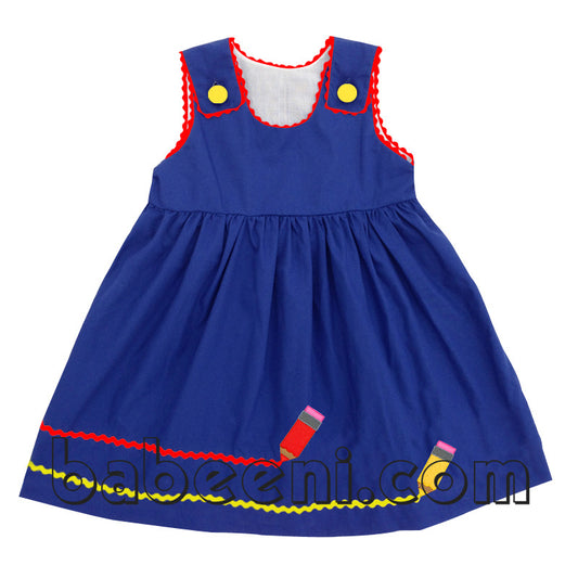 Lovely pencil appliqued dress for Back to school - DR 1962