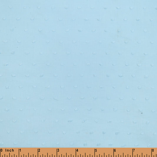 O6 - Light blue swiss dot fabric