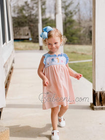 Ocean creature smocked dress