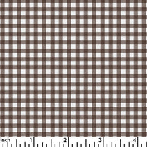 B 3.0 Brown gingham 65% cotton & 35% polyester ( in stock 49m)