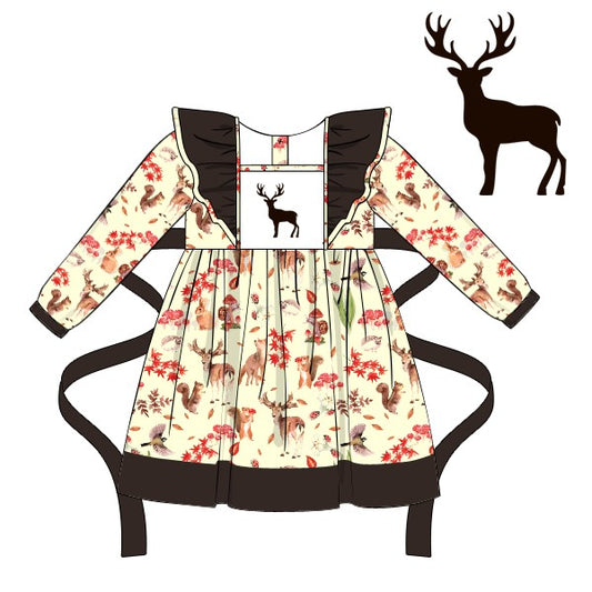 I58- Reindeer in fall pique printing 4.0