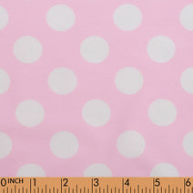 K63.0 - Baby pink with white dot printed knit