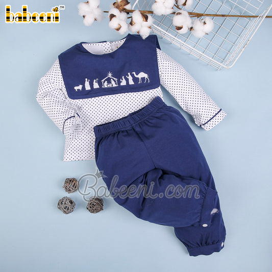 Nativity scene hand embroidery boy set clothing – BC 1069