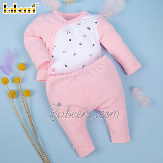 Lovely pink knit baby set clothing – KN 232