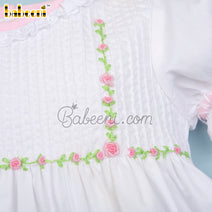 Elegant embroidered flower dress for baby girl - DR 2999A