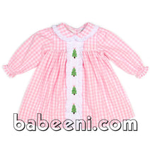 Christmas tree hand embroidery girl dress - DR 2911