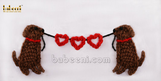 Dog coupon crochet girl dress - DR 3166