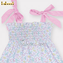 Floral printed Shirred baby dress - DR 3394