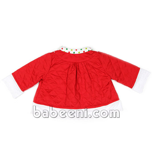 Adorable Red Cross Quilted Dress for little girl- QC 81