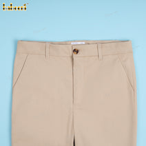 Boy Pant In Beige Khaki - BT111