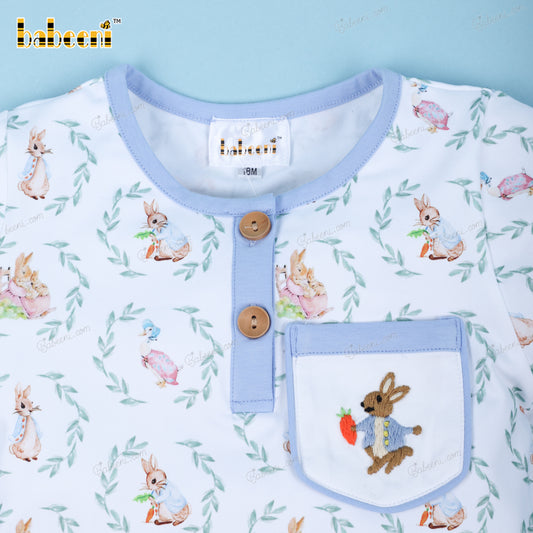 Rabbit embroidery boy set clothing – BC 1085