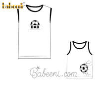 Football applique daddy & boy t-shirt – DM 11