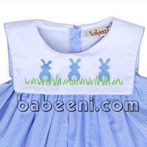 Girl bunny applique dress for Easter Day - DR 2187