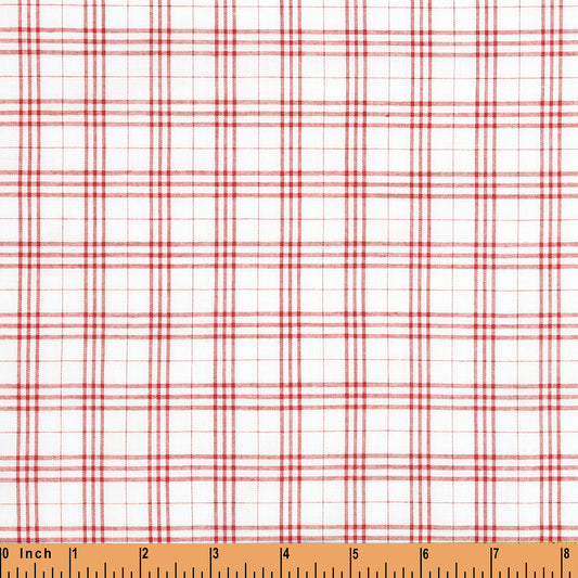 M101- Red, white plaid fabric