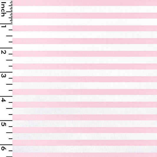 K73.0cc - Baby pink mini stripe knit retardant fabric