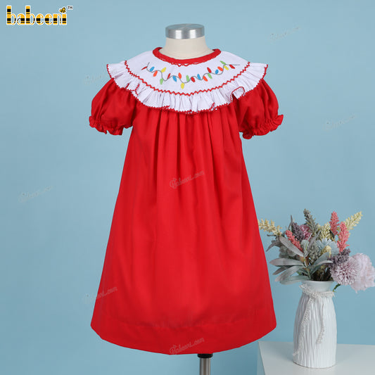 Christmas Light Pique Dress - DR3817