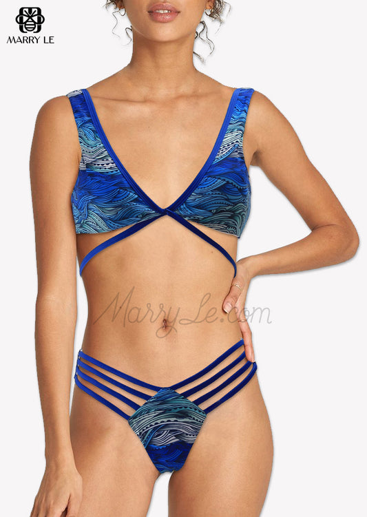 LOVELY DEEP BLUE WOMEN SWIMWEAR -MD 68