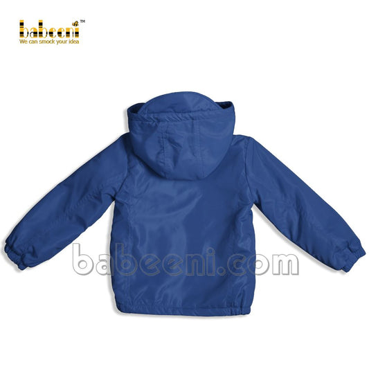 Lovely blue monogram boy windbreaker jacket - WJ 09