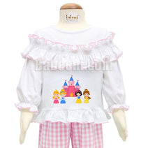 Princess Appliqued Ruffles Girl Set- DR 2841