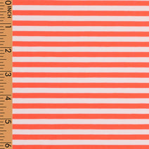 K111- Coral mini stripe knit fabric