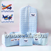 Nice set of four helicopter smocked quilted bags - QA 22