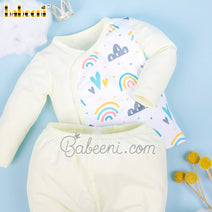 Rainbow printed knit baby set clothing – KN 234