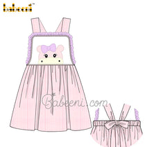 Cute cow applique baby dress – DR 3490