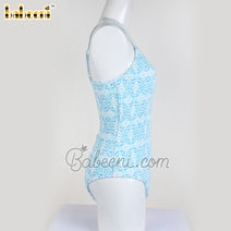 Fancy patterns printed women one piece swimming wear - MS 21