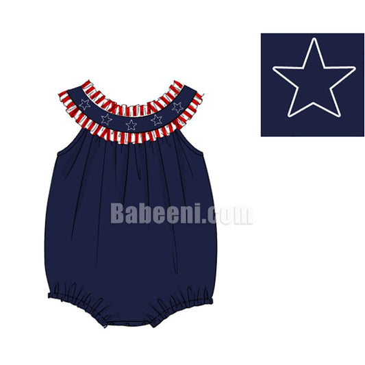 Independence day hand embroidery star girl bubble_ DR 2762