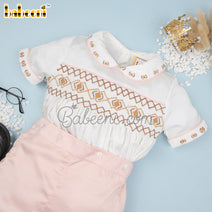 Boy geometric smocking set - BC 888