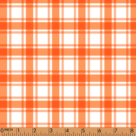 PP174- orange plaid printing 4.0 fabric