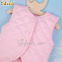 Pink quilted coat for little baby – QC 85