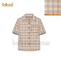 Boy cream tartan shirt - TB 17