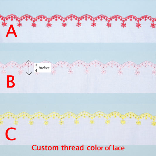 R152- custom thread color lace