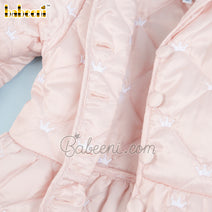 Diadem embroidery quilted coat for baby girls – QC 97