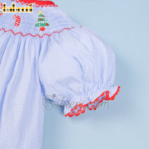 Ginger bread & candy smocked bishop dress – DR 3474