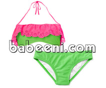 Lazer-cut strap swimwear for little girl - SW 381