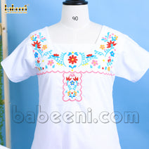 Flower hand embroidery mommy dress - MM 120